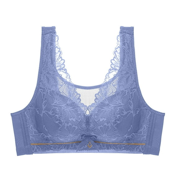 Hfnxid Bras for Women Plus Size,Women's Sexy Thin Lace Bra Gathered Without Steel Ring Comfortable Fixed Adjustable Breast Collection