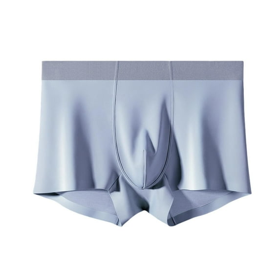 Hfnxid Cotton Boxer Briefs for Men,Men's Seamless Breathable Shorts Men's Four Corner Shorts Summer Flat Front Underwear