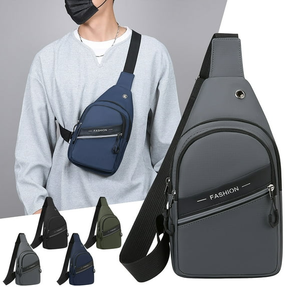 Hfnxid Crossbody Bags for Women Men PU Leather Sling Bag Cross Body Backpack for Travel