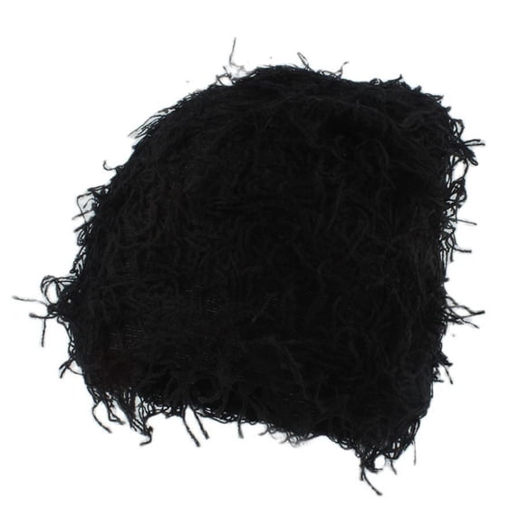 Hfnxid Distressed Knitted Beanie Fuzzy Balaclava Y2k Unisex Outdoor Winter Hat Thick Warm Beanie Cap for Men Women