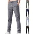 thumbnail image 1 of Hfnxid Golf Pants for Men Big and Tall Straight Fit Lounge Trousers Fashion Running Tapered Jogger Pant Summer Cool Ice Silk Workout Trouser Navy XL, 1 of 4