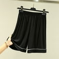 thumbnail image 1 of Hfnxid Lounge Shorts Sets for Women,Women's Large Size Solid Color Plus Home Pants Thin Casual Five Quarter Pants Sleeping Pants, 1 of 3