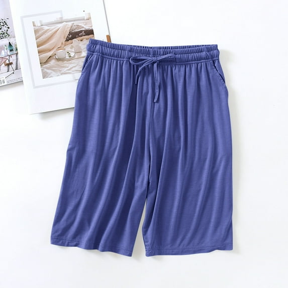 Hfnxid Lounge Shorts Women,Women's Solid Color Plus Home Pants Thin Casual Five Quarter Pants Sleeping Pants