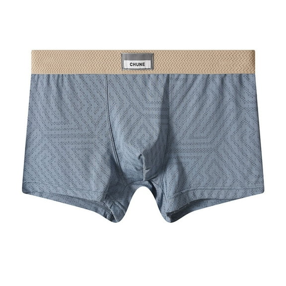 Hfnxid Men's Bikini Underwear,Men Solid Color Fashion Mid-waist Large Size Breathable Boxers Briefs