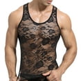 thumbnail image 1 of Hfnxid Men's Boxer Briefs,Men's Solid Color Sexy Tight Fitting Sleeveless Lingerie Tops, 1 of 6