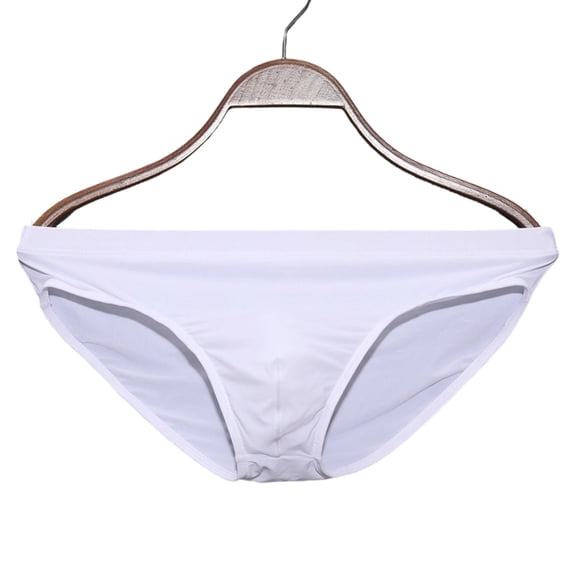 Hfnxid Mens Basic Bikini Briefs Low Rise Ice Silk Underwear