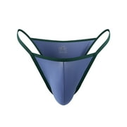 Hfnxid Mens Bikini Briefs Bulge Pouch Low Rise String Underwear Breathable Soft Stretch Cooling Tagless Quick Dry Athletic Underpants Tanga