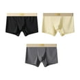 thumbnail image 1 of Hfnxid Mens Boxer Briefs,3PC Men Solid Color Fashion Mid-waist Large Size Breathable Boxers Briefs, 1 of 2