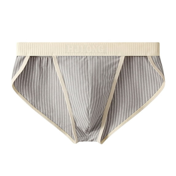 Hfnxid Mens Boxer Briefs Underwear Pack,Men Casual Stripe Sexy Breathable Low Waist Sports Underwear Briefs Pants