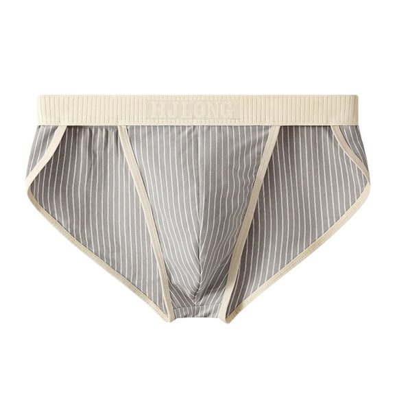 Hfnxid Mens Briefs,Men Casual Stripe Sexy Breathable Low Waist Sports Underwear Briefs Pants