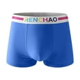 thumbnail image 1 of Hfnxid Mens Cotton Boxer Briefs,Men's Color Block Elastic Waist Casual Underpants, 1 of 4
