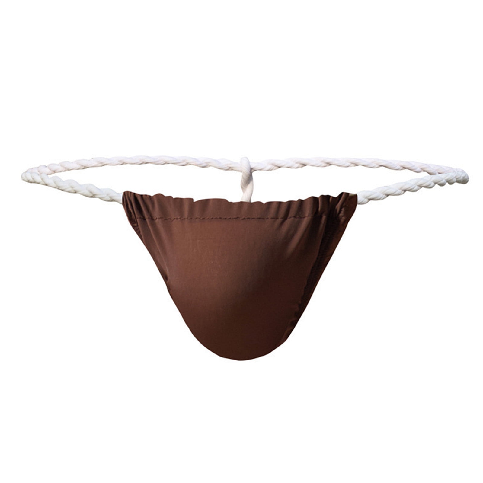 Hfnxid Mens G String Thong Underwear Low Rise Twisted Rope Bulge Pouch ...