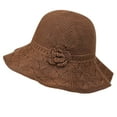 thumbnail image 1 of Hfnxid Mens Hats,Women's Solid Color Knitted Flowers Sun Hat Fisherman Hat Beach, 1 of 6