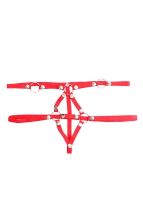 Mens Strappy Hollow-Out Thongs Metal O-Ring Caged G-String Exotic Male Lingerie Low Rise Open Front Bulge T-Back Underwear