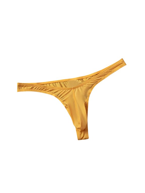 Mens Thong G-String Underwear Low Rise Bulge Pouch T-Back Bikini Briefs Silky Cooling Soft Breathable Elastic Waist Underpants