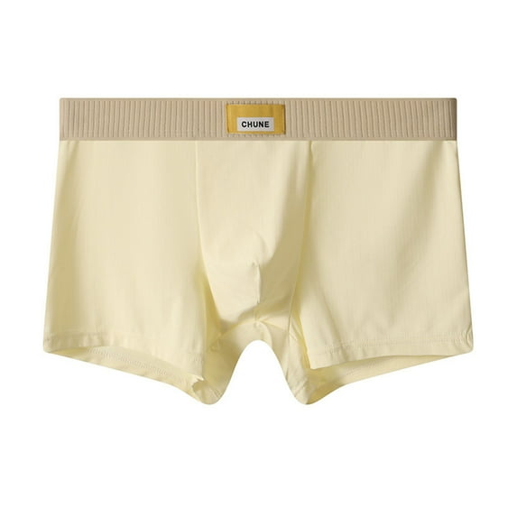 Hfnxid Mens Underwear Briefs,Men Solid Color Fashion Mid-waist Large Size Breathable Boxers Briefs