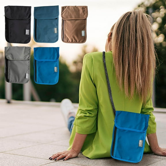 Hfnxid Neck Wallet and Passport Holder,Waterproof Passport Holder Neck, Adjustable Shoulder Strap, Portable Passports Pouch, Used to Hold Passports