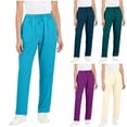 thumbnail image 1 of Hfnxid Plus Size Womens Scrub Pants Straight Leg Work Pants Drawstring Elastic Waist Nurse Trousers, 1 of 9