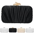 thumbnail image 1 of Hfnxid Purses for Women Evening Bag Handbags Formal Pleated Clutch Bag Prom Wedding Party Box Bag Satin Pleated Evening Handbag, 1 of 9
