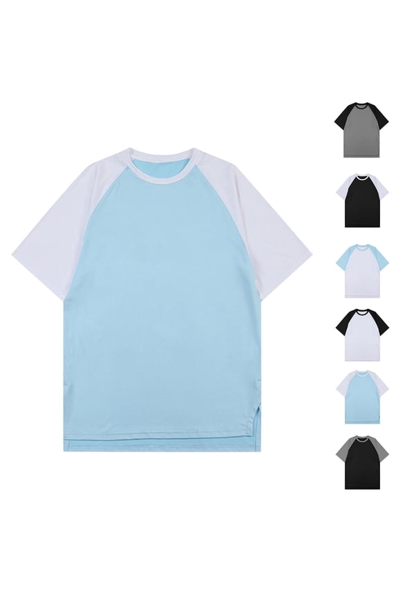 Hfnxid Quick Dry Shirt for Women Patchwork Lightweight Short Sleeve Shirt Fashion Loose Fit Stretch Workout T-Shirt Crew Neck Gym Training Tops White XL