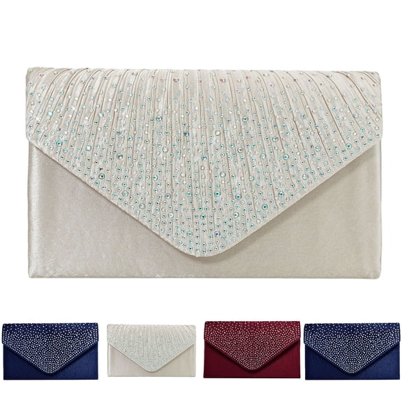 Hfnxid Rhinestone Clutch Purse for Women Sparkling Party Evening Bag Formal Wedding Cocktail Prom Handbag