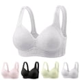 thumbnail image 1 of Hfnxid Ribbed Bras for Women No Underwire Comfort Senior Wireless Bralettes Full Coverage Lifting T-Shirt Bra 2026, 1 of 7