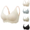 thumbnail image 1 of Hfnxid Seamless Bras for Women No Underwire Lace Bralettes Breathable Wireless Push Up Scalloped Full Coverage Everyday Bra, 1 of 6