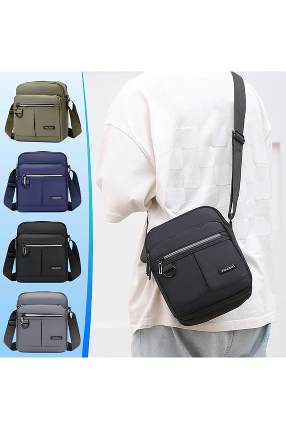 Small Canvas Crossbody Bag for Men,Small Shoulder Bag, Mini Messenger Bag for Cell Phone, Portable Coin Bag