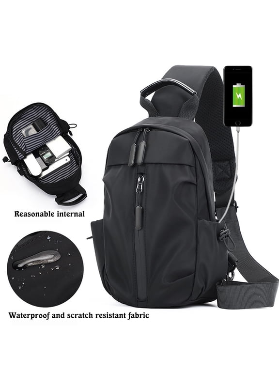 Small Sling Crossbody Backpack for Men Women Lightweight One Strap Back Pack Sling Bag Backpack for Hiking Walking Biking Travel Shoulder Bag