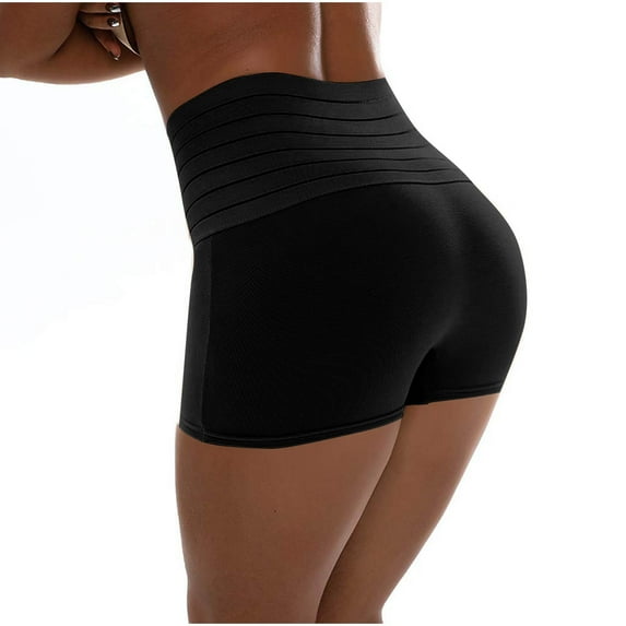 Hfnxid Tummy Control Boyshorts Underwear for Women Stretch High Waisted Shapewear Solid Panties for Ladies