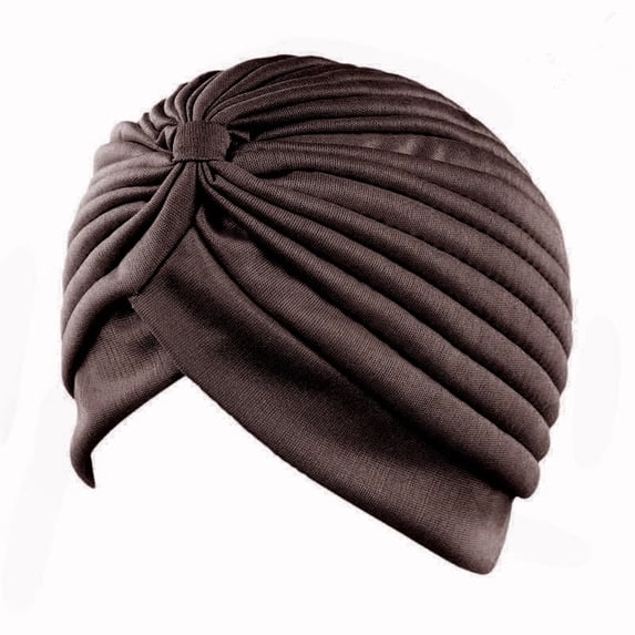 Hfnxid Turbans for Women Knot Cap Pleated Headwear Beanie Twisted Head Wrap Hair Loss Hat