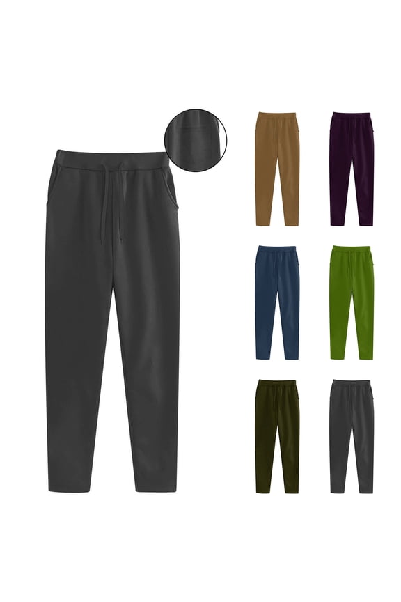 Hfnxid Wide Leg Sweatpants Lightweight Ealstic Waist Sweatpant Fashion Breathable Workout Trouser Casual Outdoor Active Pant with Drawstring Pockets PurpleL