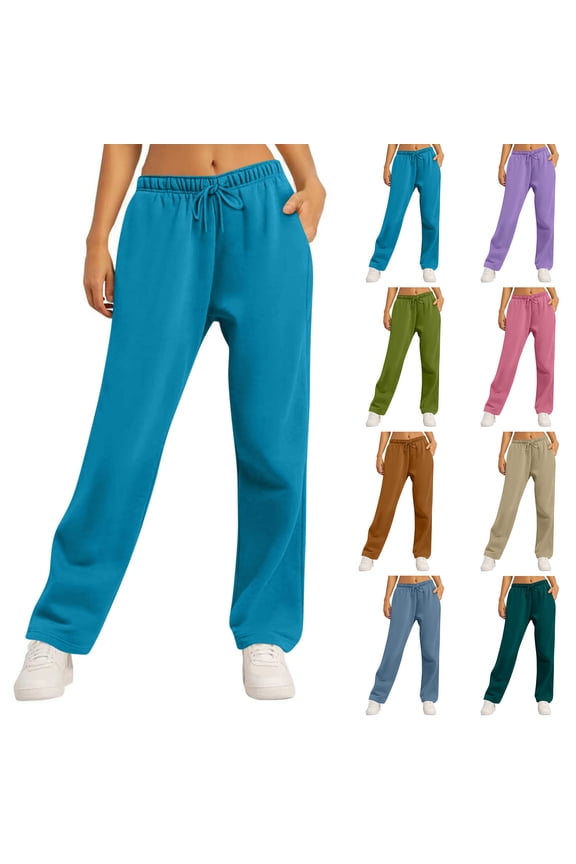 Hfnxid Wide Leg Sweatpants for Women High Waisted Baggy Lounge Pants Drawstring Casual Workout Pant Loose Fit Comfy Athletic Joggers Trousers with Pockets Army GreenXXL