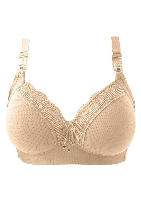 Women Bras Under $ 5.00,Woman's Lace Embroidered Glossy Comfortable Breathable Bra Underwear No Rims