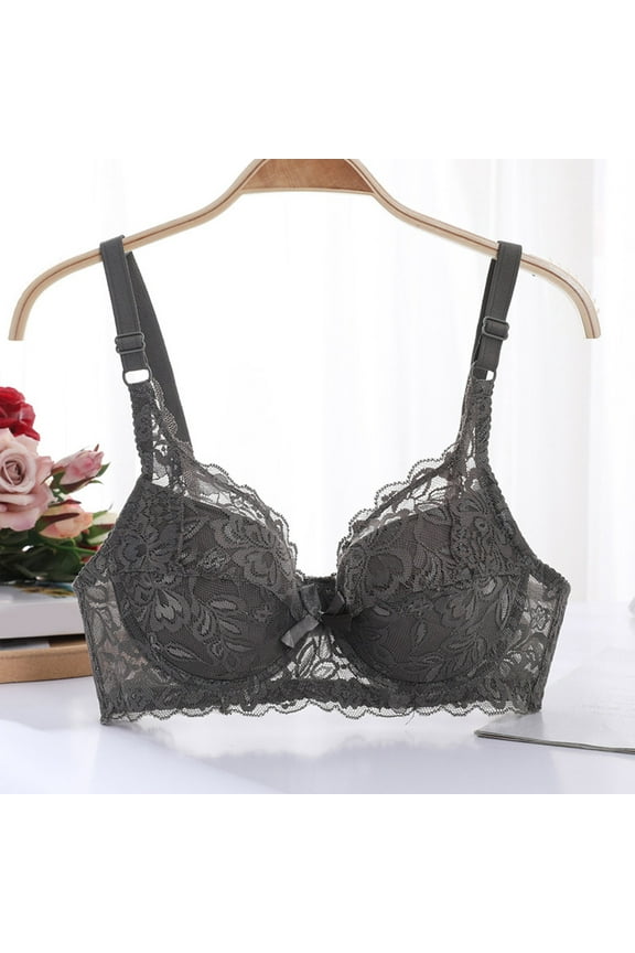 Women Comfy Lace Bra Non Padded Underwire Unlined Bra Full Coverage Plus Size Lace Bralette