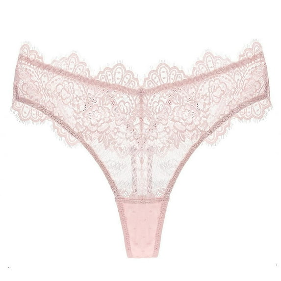 Hfnxid Women Lace Underwear G-String Thong Cheeky Soft Low Waist Ladies Bikinis