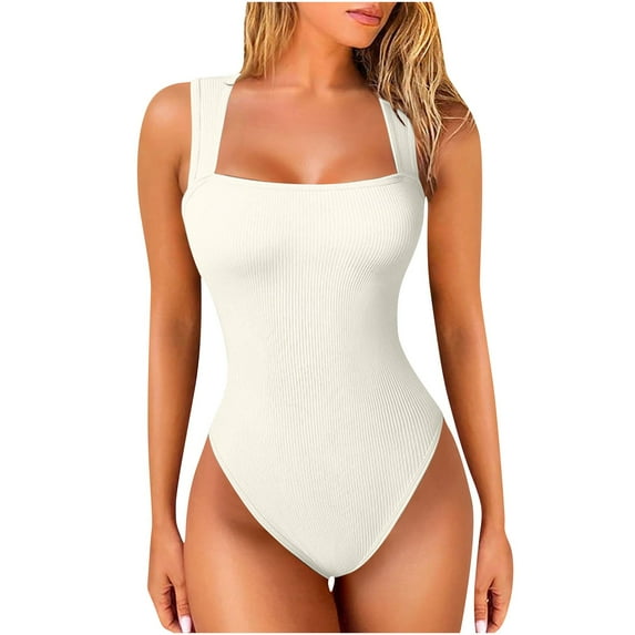 Hfnxid Women Seamless Romper One Piece Biker Shorts Bodysuit Sleeveless Yoga Jumpsuit Gym Outfit Activewear Short