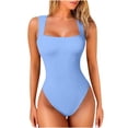 thumbnail image 1 of Hfnxid Women Seamless Romper One Piece Biker Shorts Bodysuit Sleeveless Yoga Jumpsuit Gym Outfit Activewear Short, 1 of 3