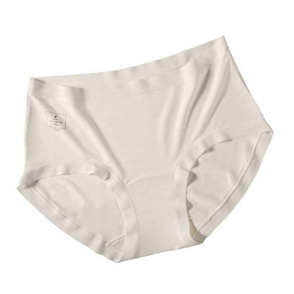 Hfnxid Women's Cotton Briefs High Waist Seamless Underwear No Show Panties Full Coverage Briefs