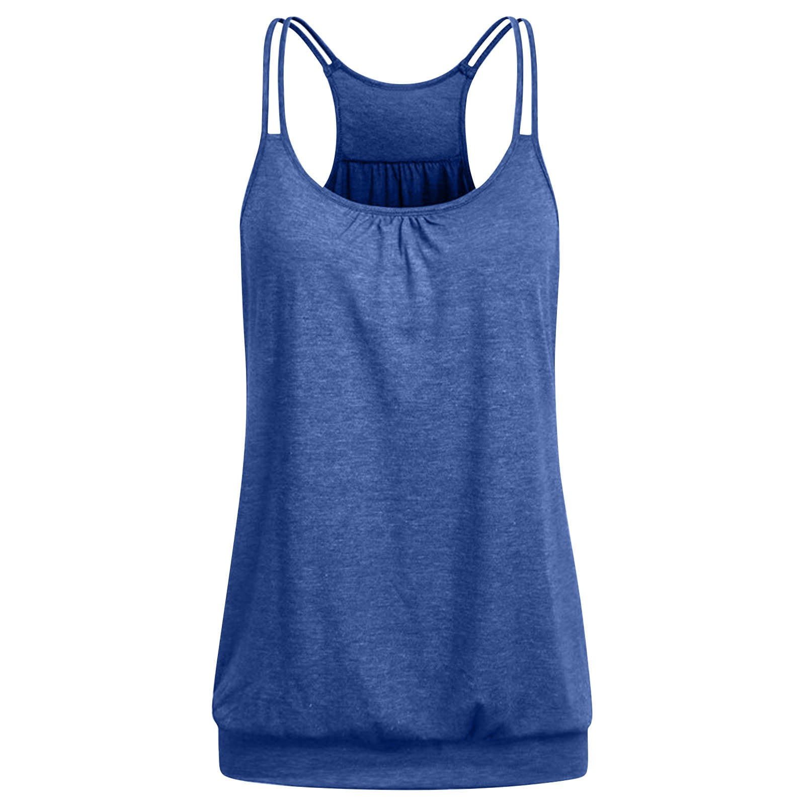 Hfnxid Women's Hollow Out Tube Pleated Tank Tops Trendy Solid ...