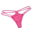 thumbnail image 1 of Hfnxid Women's Low Rise Micro Back G-string Tiny Thong Panty Hollow Out Briefs, 1 of 5
