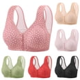thumbnail image 1 of Hfnxid Women's Minimizer Bra Front Closure Full Coverage Wire-Free Bras Comfortable Wide Strap Plus Size Bras Casual Push Up Bralettes, 1 of 9