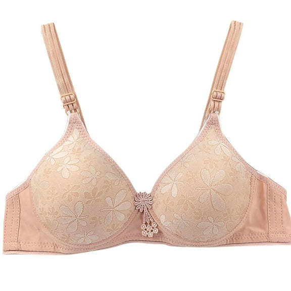 Hfnxid Women's Plus Size T-Shirt Bra, Full Coverage Wireless Push Up Bra, No Underwire, Lightly Lined Comfort Seamless Everyday Bras 2025