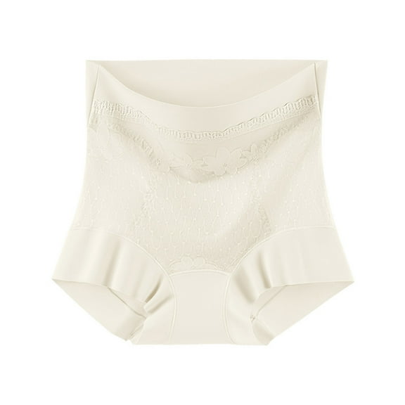 Hfnxid Women's Sheer Lace See Through Underwear High Waisted Hipster Panties Butt Lift Tummy Control Briefs