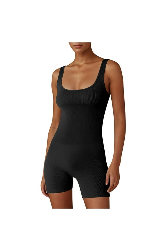 Women's Sleeveless Tank Bodycon Romper Sleeveless Yoga Jumpsuit Gym Outfit Activewear Underwear Shapewear