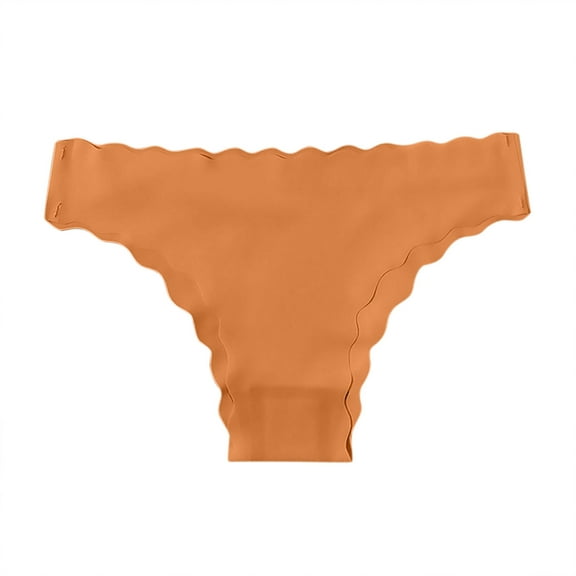 Hfnxid Women's Thongs Panties Seamless Moisture-Wicking Breathable Underwear High Stretchy Mid Waisted Panties Tagless