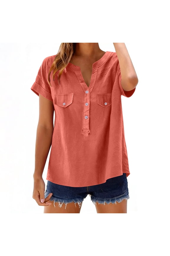 Hfnxid Womens Cotton Linen Tank Tops Oversized Crop Sleeveless Shirt Loose Fit Basic Going Out Top Casual Summer Vocation Blouses Gym -Orange