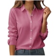 thumbnail image 1 of Hfnxid Womens Dress Shirts Long Sleeve Button Down Shirt Wrinkle-Free Business Blouse Casual Office Work Tops, 1 of 5