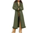 thumbnail image 1 of Hfnxid Womens Long Shacket Jacket Casual Cable Knit Hooded Cardigan Sweaters Color Block Patchwork Outwear Cardigans Button Down Long Sleeve Shirt Coat, 1 of 9