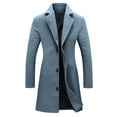 thumbnail image 1 of Hfnxid Womens Pea Coat Wool Blend Notched Lapel Winter Trench Coat Classic Fit Single Breasted Jackets Elegant Solid Warm Overcoat, 1 of 6